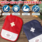 2 Pcs Travel First Aid Bag Empty Portable Storage - Small Medical Bag Empty with Multiple Compartments, 7.1x5.1" Small First Aid Pouch with Zipper Closure - Outdoor Adventure Gift for Camping & Hiking