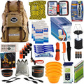 Sustain Supply 4-Person Emergency Comfort Kit – 72-Hour Survival Backpack w/Long-Shelf Food & Water, First Aid, Lighting, Tools & Emergency Supplies for Disaster Preparedness