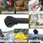 TECEUM 5/32" Paracord Rope 1000 – 1000ft / 200ft / 100ft / 50ft – Tactical Parachute Cord 4mm – 45+ Colors – Nylon String for Survival & Camping Gear – Stripe Cord for Survival – Utility Rope