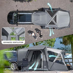 TIMBER RIDGE 5-9 Person SUV Tent with Screen Porch and Awning for Family Camping, Weather Resistant and Portable Van or Car Tent, Includes Rainfly and Storage Bag, 13' W X 10' L X 7.1' H