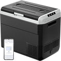 12 Volt Refrigerator, 64 Quart Electric Cooler, Car Fridge 12V/24V DC 100~240V AC, Portable Freezer -4℉~68℉, APP Control, Portable 12V Refrigerator Fridge for Truck, RV, Camping,Travel