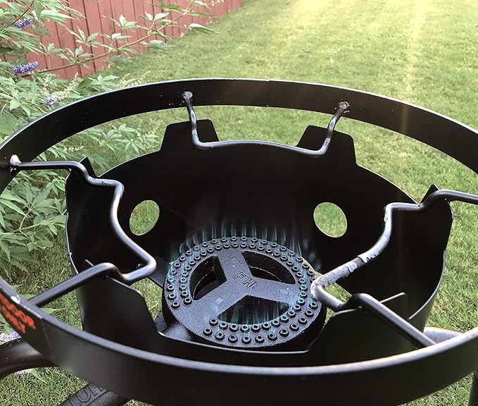 ARC Propane Burners For Outdoor, 15“ Wok Burner Single Propane Burner With Adjustable Legs, 65,000BTU Cast Iron Portable Propane Stove Great For Camping And Turkey Frying, Crawfish Cooking