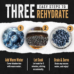 Ready Hour Freeze-Dried Blueberries Case Pack – 32 Servings (4 Pouches) – Shelf-Stable Fruit, Emergency Food Supply, Long-Term Food Storage, Shelf Stable Fruit