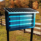 Powerful Super Large Solar Bug Zapper Outdoor for 8000 sq.ft, Rechargeable Solar Mosquito Zapper with High Powered, Outdoor Bug Zapper for Patio Garden Backyard RV Camping with 30W Solar Panel