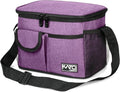 Tirrinia Insulated Lunch Bag for Women Men, Leakproof Lunch Box Containers for Adult, Work, School, Soft Lunchbox for Kids,Boys, Adult Cooler Bag for Picnic Hiking Beach,Purple