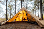 Hot Tent with Stove Jack Onefires Large Teepee Tent for Outdoor Family Camping 4-8 Person | with Stove Jack, Large, for Family Camping