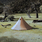 Tipi Tent Camping Hot Tent, Rheum Nobile Lightweight Teepee Waterproof with Stove Jack for 2-4 Person Hiking, Hunting, Backpacking