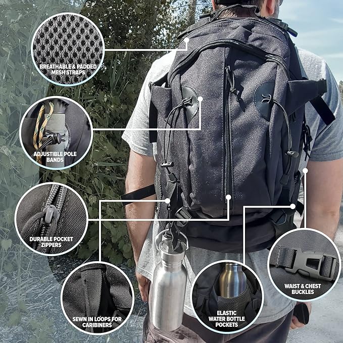 6 Person Emergency Kit/Survival Backpack for 72 Hours for Natural Disasters, Hurricanes, Emergency or Bug Out Situations