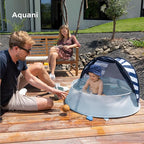 Babymoov Aquani Tent & Pool 3 in 1 Pop Up Tent, Kiddie Pool and Play Area (Summer 2024 Essential), Marine, One Size