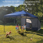 KAMPKEEPER Side Tent,Camping Tent for 10' x 10' Pop Up Canopy, Easy Set Up Gazebo,Compatible with 10' Wide Canopy Tents (Grey)