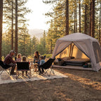 ABORON 2/6/8/10/12 Person Inflatable Camping Tent, Easy Setup Blow Up Tent with Hand Pump, PU3000mm Waterproof & Breathable 4 Season Glamping Tent for Outdoor Camping