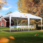 Quictent 10x20 Pop up Canopy Without Sidewalls Easy up Canopy Tent Instant Shelter with Windows for Outdoor Event Party