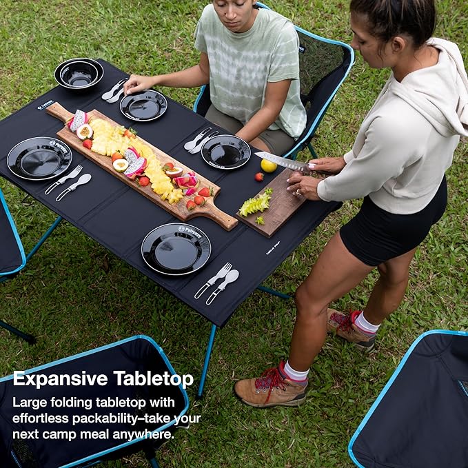Helinox Table Four Oversize, Packable Camping Table, Black