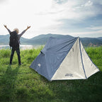 CLAM Quick-Set A-Frame Tent, 8 x 8 Ft Portable Outdoor Hiking Camping Shelter, Apex