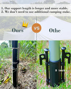 NACETURE Flag Pole Anchors 2 Pack - Grass Umbrella Anchors Stand - Heavy Duty Stainless Steel 304 Steel Pole Holder Ideal as Camping Tent Holder, Sand Auger, Telescoping Tarp Poles