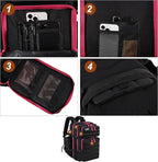 LHI Military Tactical Backpack for Men and Women 45L Army 3 Days Assault Pack Bag Large Rucksack with Molle System - Black with red zipper