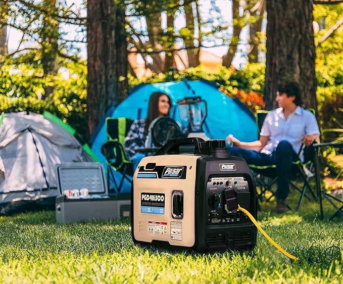 Pulsar PGD40ISCO Ultra Light Quiet 4000W Portable Gas Inverter Generator, white