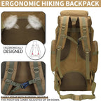 Hiking Backpack for Men 70L/100L Camping Backpack Military Rucksack Molle 3 Days Assault Pack for Climbing | Camping Backpack, 3 Days Assault Pack, for Climbing