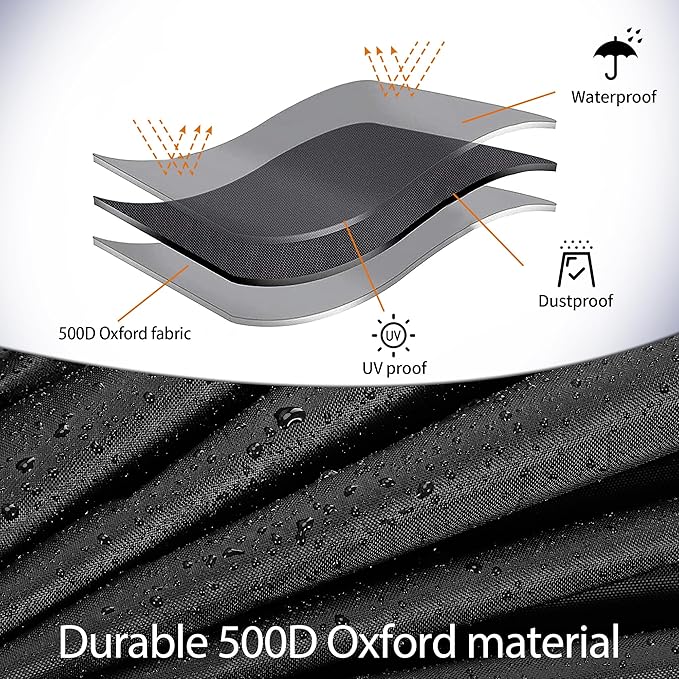 Outdoor Cooker Cover for ROVSUN 23" Concave Comal Set, Portable Waterproof Dustproof Turkey Fryer Cover for Discada Disc Cooker- 25.2”Dx31”H, Black
