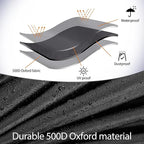 Outdoor Cooker Cover for ROVSUN 23" Concave Comal Set, Portable Waterproof Dustproof Turkey Fryer Cover for Discada Disc Cooker- 25.2”Dx31”H, Black