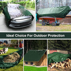 Tarp 10x12 Feet, 16 Mil Waterproof Tarps Heavy Duty with Brass Grommets, Thick Plastic Tarp, UV Resistant Tear&Fade Resistant, Reinforced Edges for Outdoor Pool Car Camp Tent