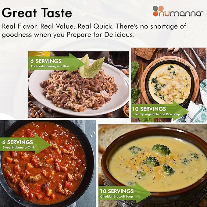 Numanna Grab-n-Go Bucket – 80 Servings, 12 lbs | Freeze-Dried Premade Meals | Ready-to-Eat Breakfast & Dinner | Non-Perishable, 25+ Year Shelf Life | Emergency & Survival Food Kit | Made in USA | Pack of 1