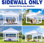 SCOCANOPY Clear Window Sidewall for 10x10 Canopy Frame, 3 Pack Sunwalls Only,(Light Khaki)