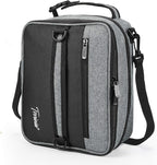 Tirrinia Expandable Insulated Lunch Bag for Men Women – Leakproof Reusable Cooler LunchBox for Kids & Adults with Shoulder Strap, Perfect for Work, School, Office, Travel,Dark Grey