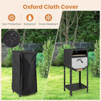 Happygrill 12” Pizza Oven Outdoor, Wood-Fired Pizza Stove with Ash Tray & Wood Storage, Pizza Stone, Pizza Peel & Oxford Cloth Cover, Multi-Fuel Pizza Maker for Patio, Backyard, Camping & BBQ
