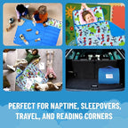 Jay Franco Kids Nap Mat with Embedded Pillow & Blanket – Soft 46"x20" Microfiber Sleeping Bag with Name Tag & Handle for School, Travel, Sleepover