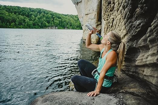 LifeStraw Peak Series – Solo Personal Water Filter for Hiking, Camping, Travel, Survival and Emergency preparedness. Removes Bacteria, parasites and microplastics, Limeade