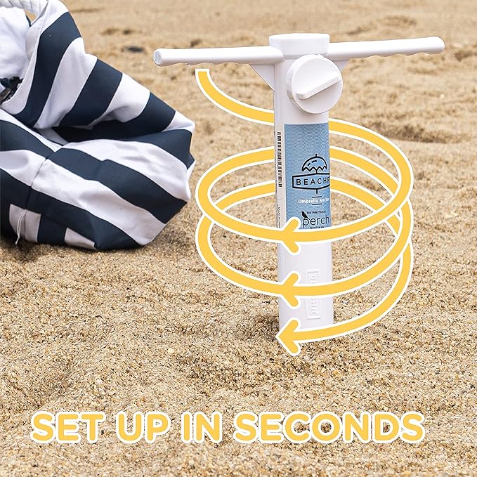 Universal Beach Umbrella Anchor, White, 10 in