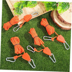 Healifty 4pcs Reflective Nylon Tent Guy Lines Adjustable Ratchet Rope for Camping High Load Capacity Non Slip Grip Utility Rope for Outdoor Activities