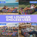 Chillbo Lazybone Inflatable Lounger - Ultimate Inflatable Couch for Maximum Chill - The Perfect Blow Up Couch for Music Festivals Or Lounger for Camping