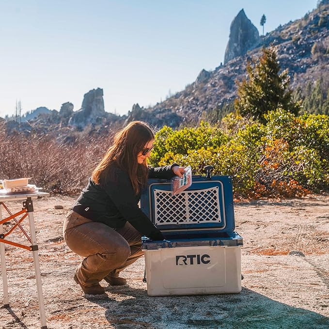 RTIC Ultra-Light 32 Quart Hard Cooler Insulated Portable Ice Chest Box for Drink, Beverage, Beach, Camping, Picnic, Fishing, Boat, Barbecue, 30% Lighter Than Rotomolded Coolers
