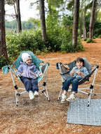 EVER ADVANCED Kids Hammock Chair Foldable, Kids Camping Chair with Stand Portable, Hammock Swing Chair with Cup Holder, Child Camping Gear Carry Bag for Traveling Outdoor Patio Supports 125LBS Green