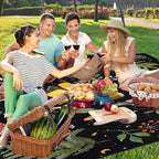 Extra Large Picnic Blankets Waterproof Foldable (60 "x 80") Beach Blanket Waterproof Sandproof,3-Layer Thicking Mat Outdoor Packable Camping Blanket