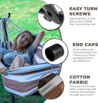 Backyard Expressions - 914921 - Portable Double 2 Person Outdoor Hammock with Stand - Brown and Gray - 9 x 3 Foot Hammock