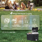 EUHOMY 12 Volt Refrigerator, 32QT(30L) PortableRefrigerator, Car Fridge Usable Battery, CarRefrigerator 12/24V DC 110-240V AC, Portable Freezer for Camping, Travel, Truck, Outdoor