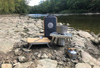 nCamp 4 Piece Outdoor Camping Cooking Stove Prep Surface Set with Carrying Case for Hiking and Backpacking