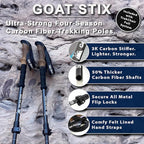 Get Out Gear TrekChair V2 Highback Backpacking Chair | 2-in-1 Trekking Pole and Camp Chair System | Extra Large and Wide with Headrest | Ultralight | Compact, Packable, and Lightweight Hiking Chair