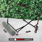 Tranquillo Unity Adjustable Hammock Stand, Collapsible Camping Hammock and Stand, 800 lbs Capacity Steel Double Hammock Stand for 2 Persons, Steel Frame - Black