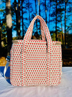 Kwang Min Insulated Insulated Cooler Bag,Reusable Large Lunch Bag for Women, Great for Outdoors,Camping,Party,Premium Quality,Adjustable Strap,Foldable