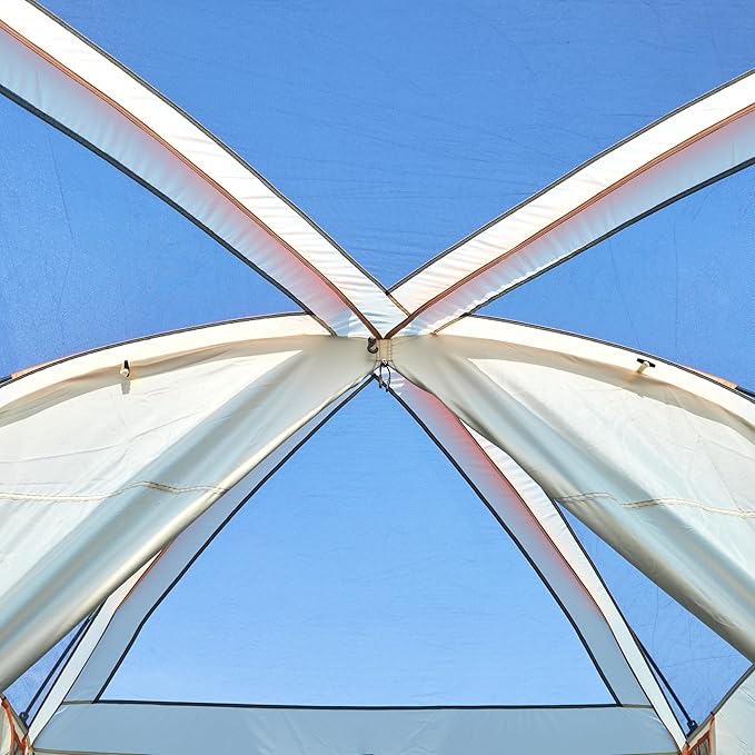 KTT Large Tent 8-10-12 Person,Family Cabin Tents,2 Rooms,2 Doors and 4 Windows with Mesh,Straight Wall,Waterproof,Double Layer,Big Tents for Outdoor,Picnic,Camping,Family Gathering