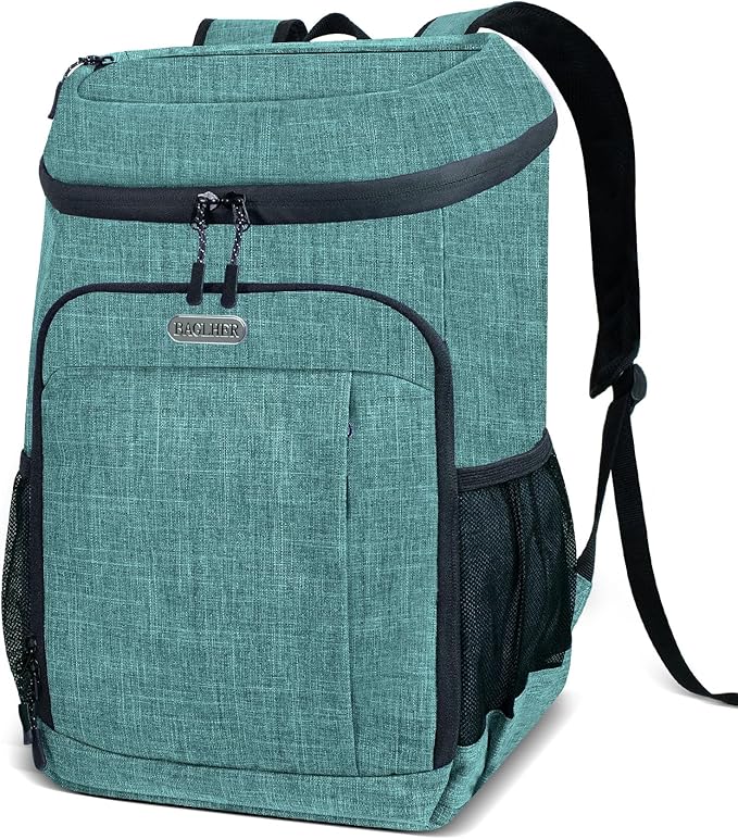 BAGLHER Lightweight Insulated Cooler Backpack - 30 Cans, Leak-Proof for Lunch, Picnic, Hiking, Camping Trips