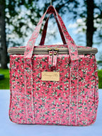 Kwang Min Insulated Insulated Cooler Bag,Reusable Large Lunch Bag for Women, Great for Outdoors,Camping,Party,Premium Quality,Adjustable Strap,Foldable