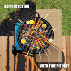 40"x 40" Fire Pit Mat - Fireproof & Heat Resistant Wood Stove Mat for Deck, Patio, Lawn - Fiberglass Insulation Floor Protector for Camping, BBQ, Tent Stoves