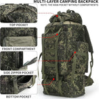 Hiking Backpack for Men 70L/100L Camping Backpack Military Rucksack Molle 3 Days Assault Pack for Climbing | Camping Backpack, 3 Days Assault Pack, for Climbing