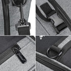 Tirrinia Expandable Insulated Lunch Bag for Men Women – Leakproof Reusable Cooler LunchBox for Kids & Adults with Shoulder Strap, Perfect for Work, School, Office, Travel,Dark Grey