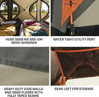 Bushnell Tent | Instant Pop Up 3P / 4P/ 6P / 8P Hub Style Tents | Best Pop Up Tent for Camping, Hiking, Family Camping, Hunting, Fishing, and Basecamp